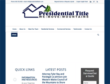 Tablet Screenshot of presidentialtitlenh.com